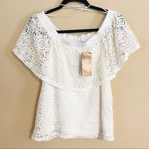 Off the shoulder lace top